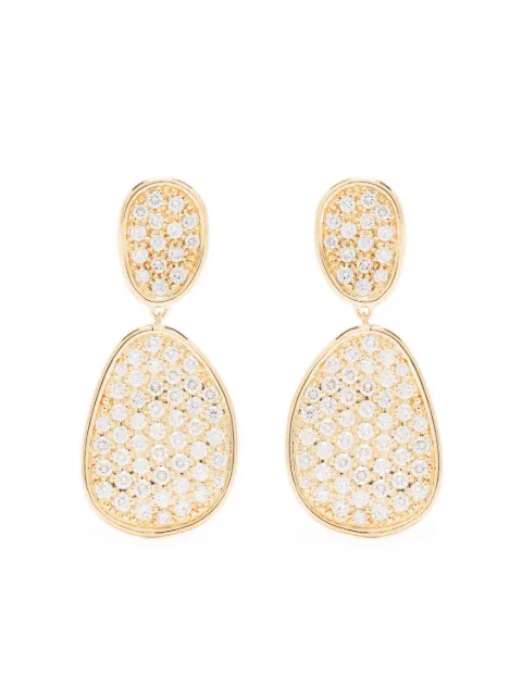 Marco Bicego aretes Lunaria Chandelier en oro amarillo de 18kt con diamantes