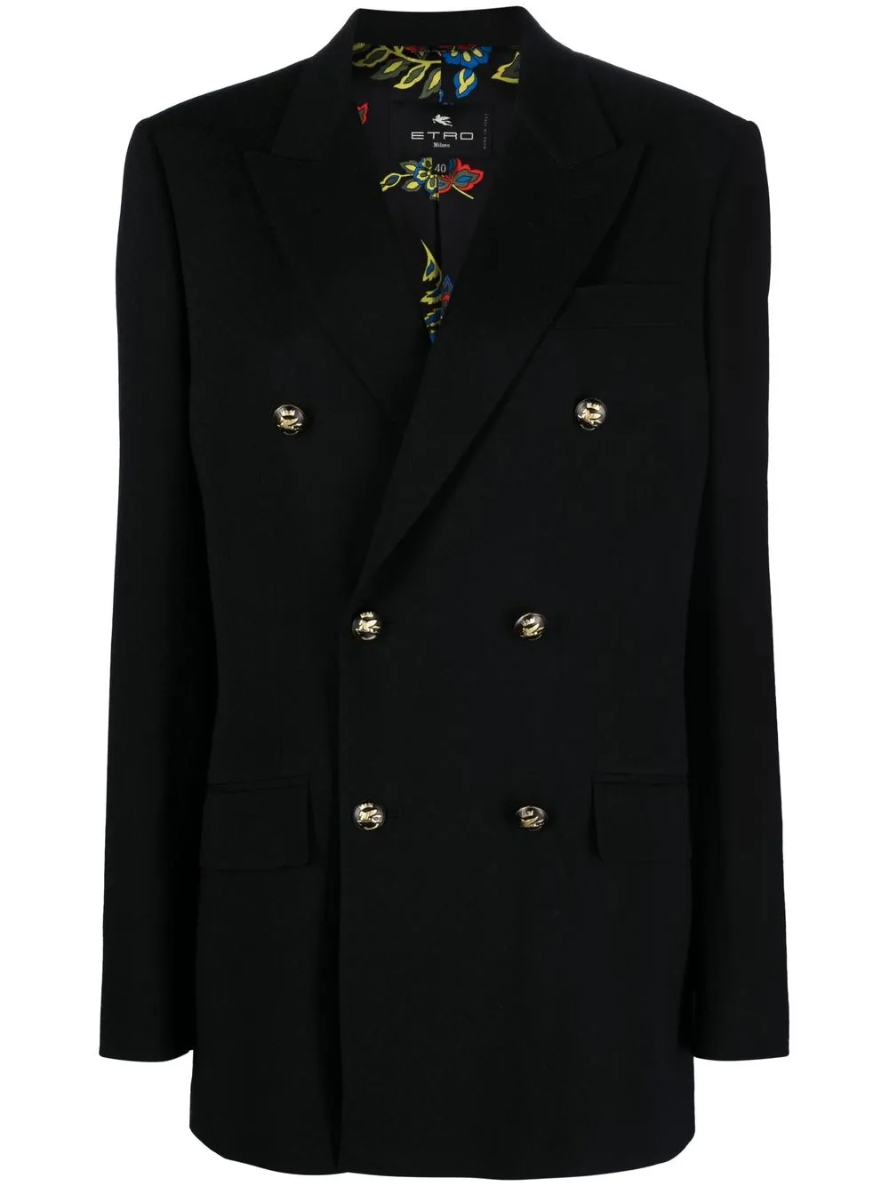 

ETRO double-breasted wool blazer - Black