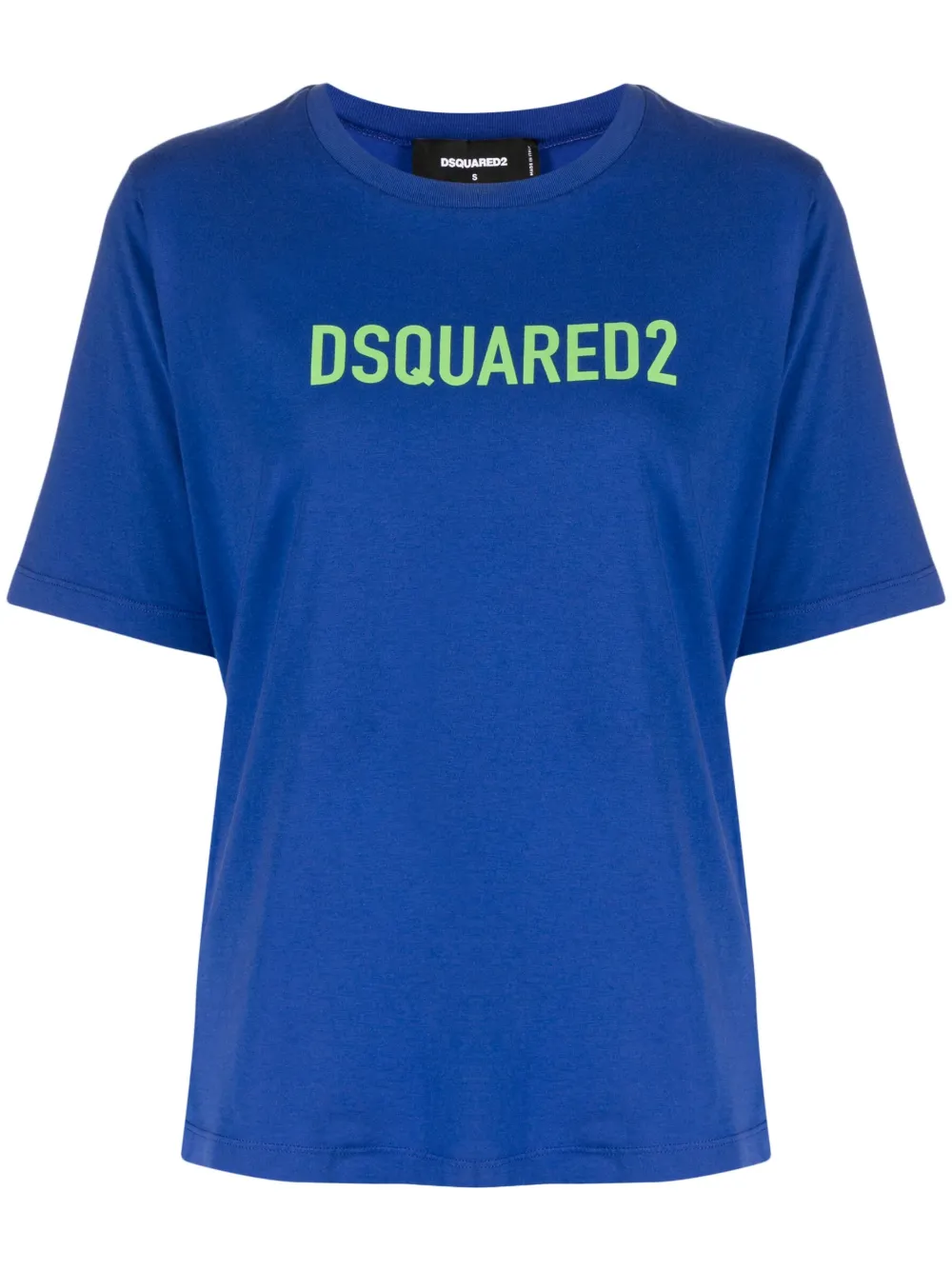 Dsquared2 Logo-print Cotton T-shirt In Blue