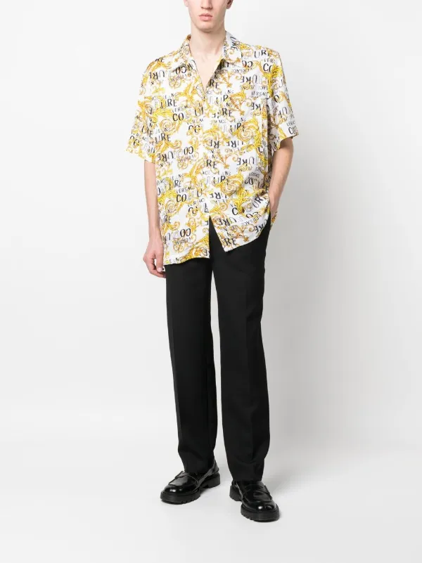 Versace Jeans Couture baroque-print short-sleeve Shirt | White