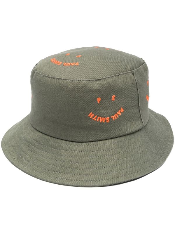 PS Paul Smith logo-embroidered Organic Cotton Bucket Hat - Farfetch