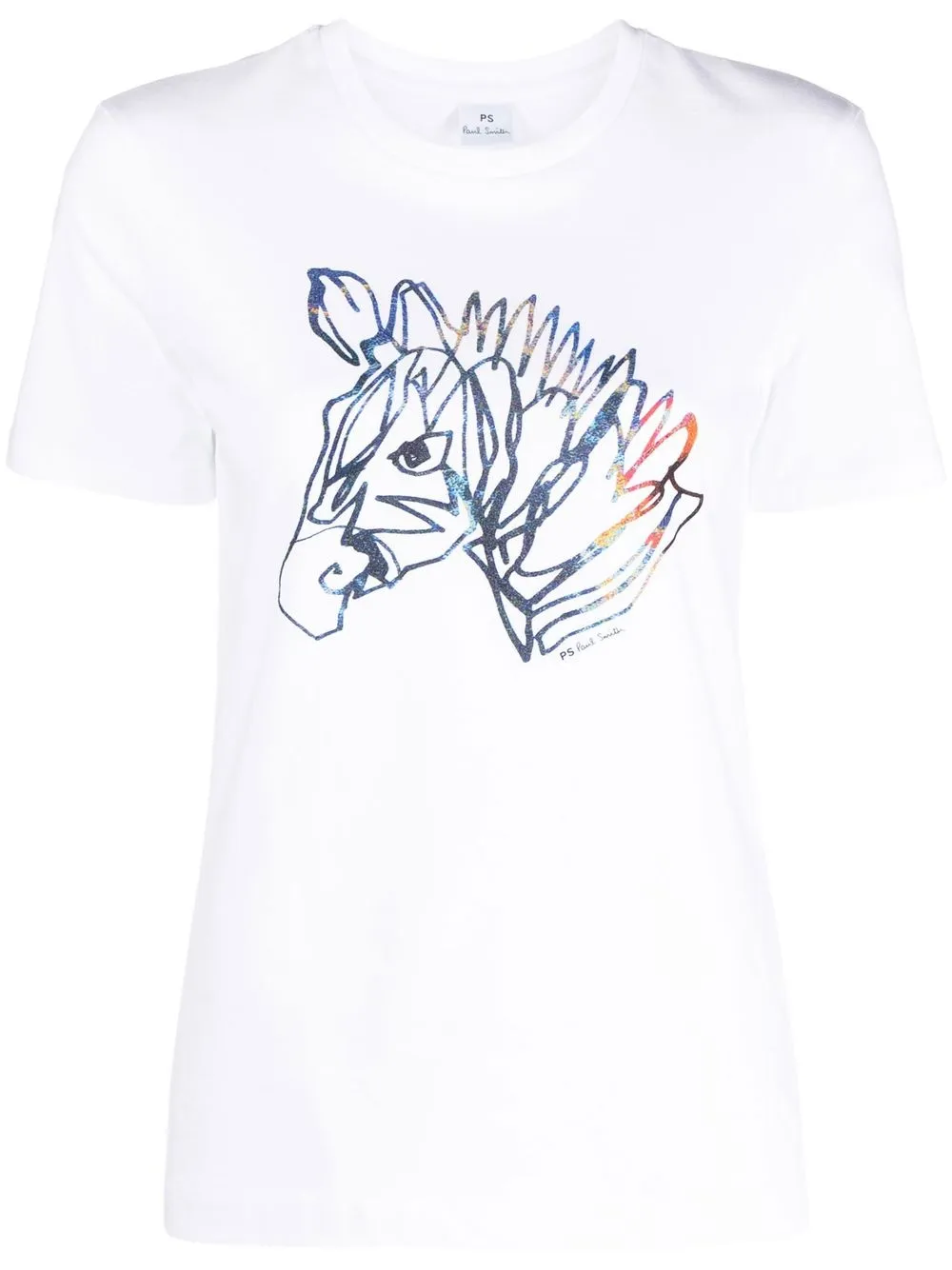 

PS Paul Smith zebra-print cotton T-shirt - White