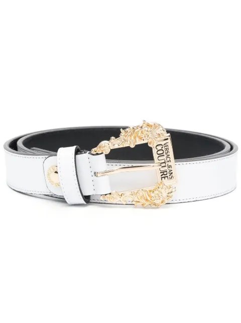 logo-detail leather belt