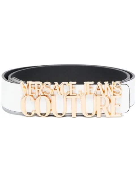 logo-detail leather belt