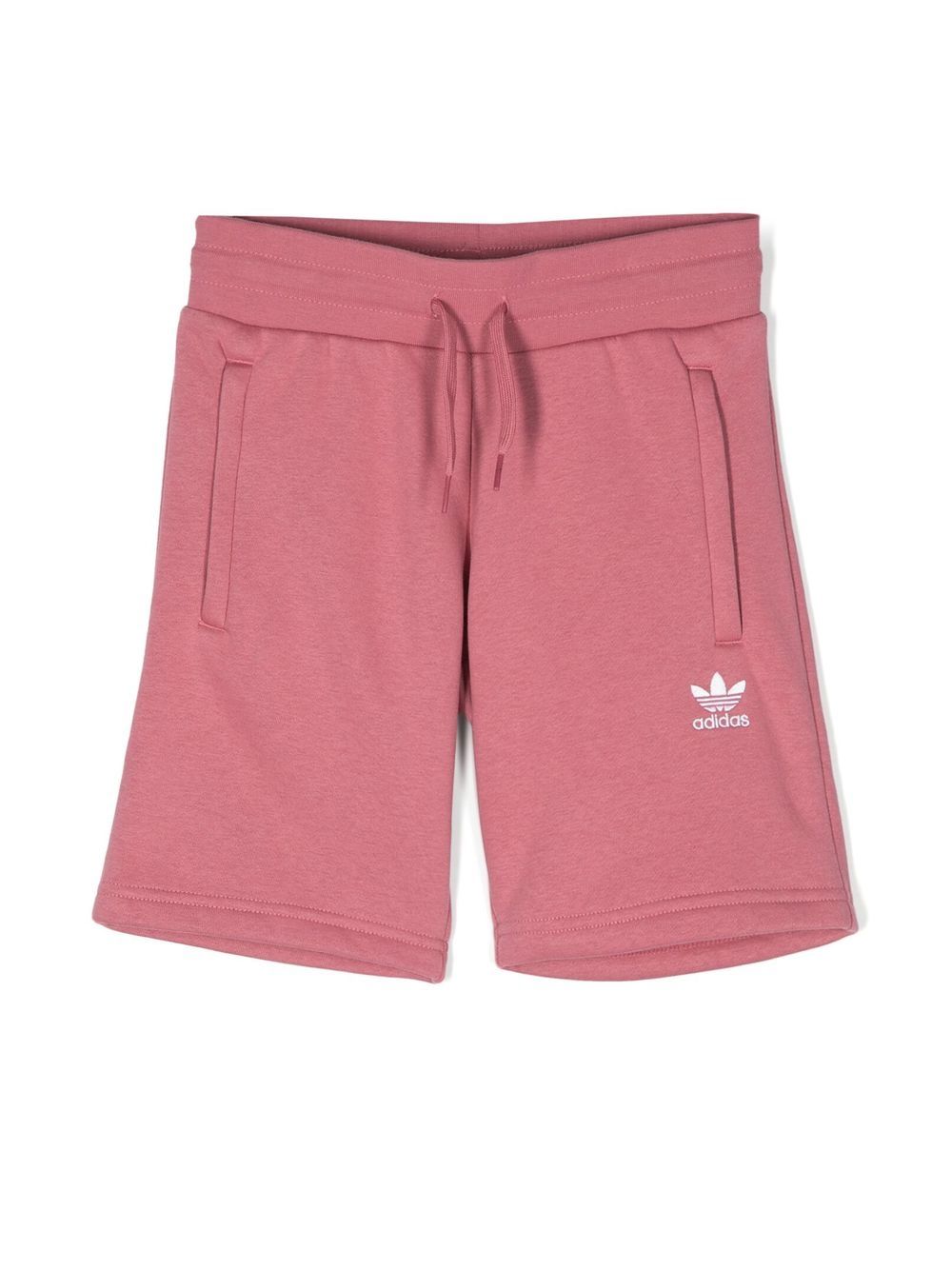 Adidas Originals Kids' Trefoil Logo Track Shorts In Pink