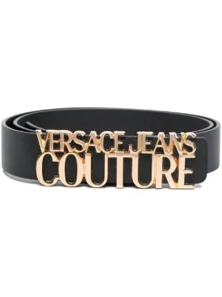 Versace Jeans Couture ロゴ レザーベルト | ブラック | FARFETCH JP