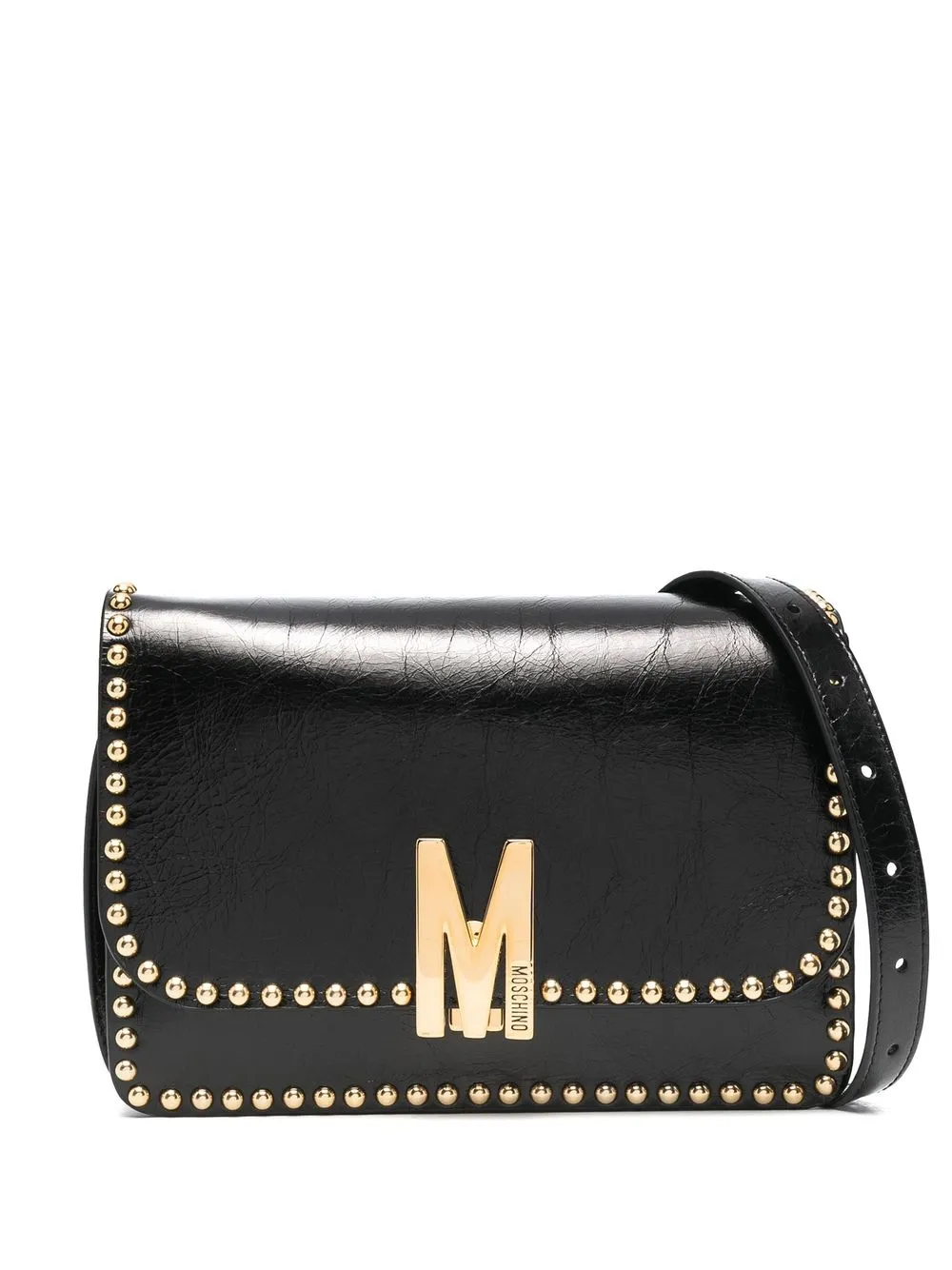 

Moschino bolsa crossbody con apliques - Negro