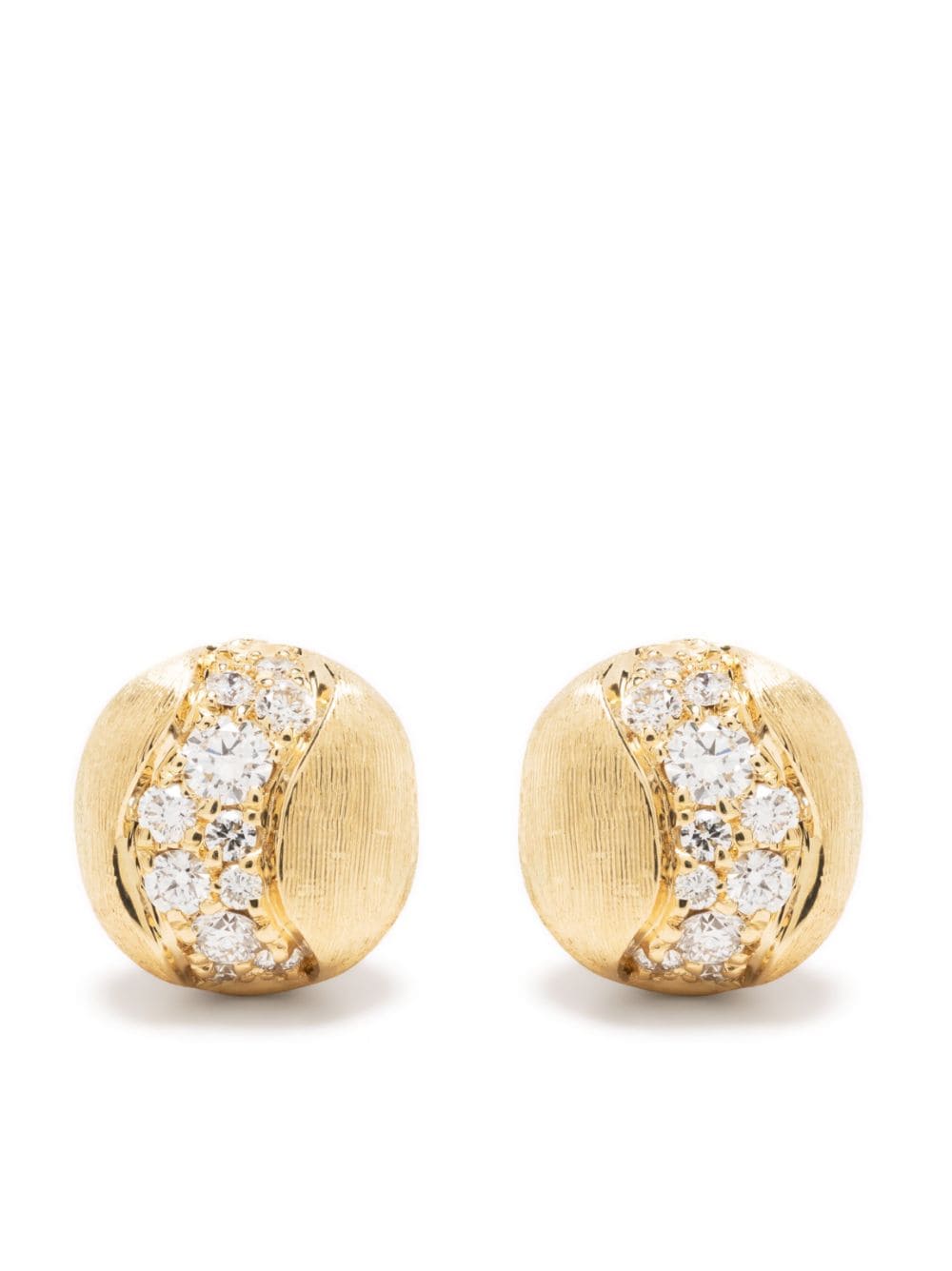 18kt yellow gold diamond stud earrings