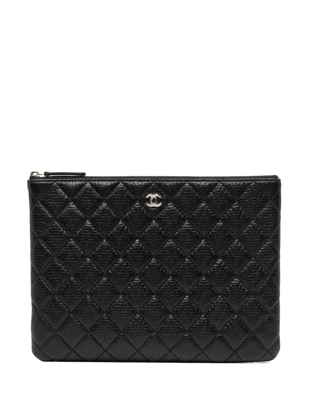 

CHANEL Pre-Owned 2015-2016 CC quilted pouch - Black