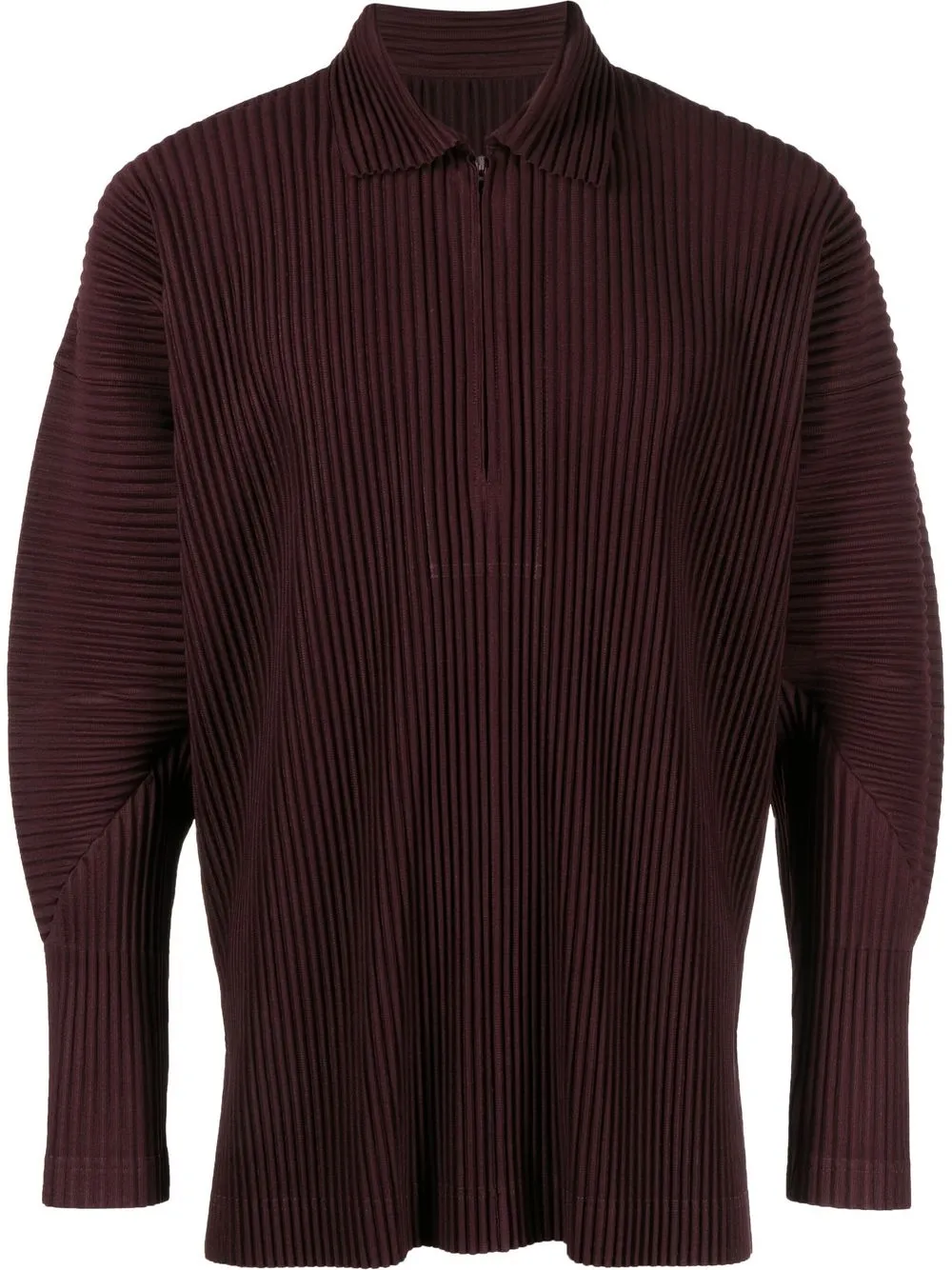 Homme Plissé Issey Miyake plissé-effect long-sleeve Polo Shirt - Farfetch