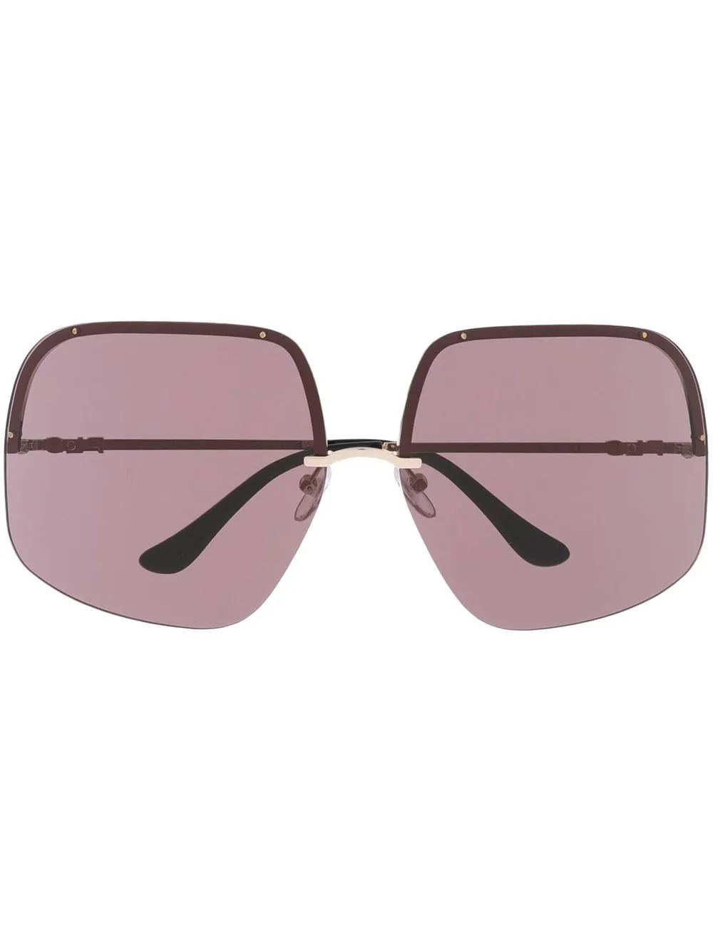 

Philosophy di Lorenzo Serafini Eyewear lentes de sol con armazón oversize estilo curvado - Negro