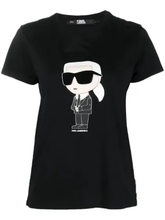 Karl Lagerfeld Ikon オーガニックコットン Tシャツ | ブラック