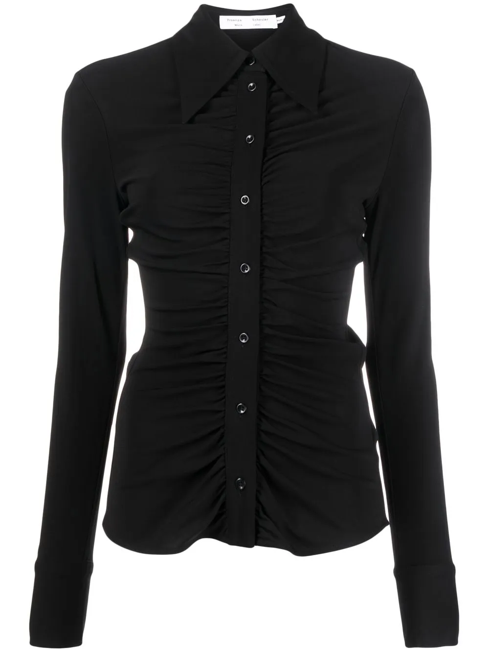 

Proenza Schouler White Label ruched button-up shirt - Black