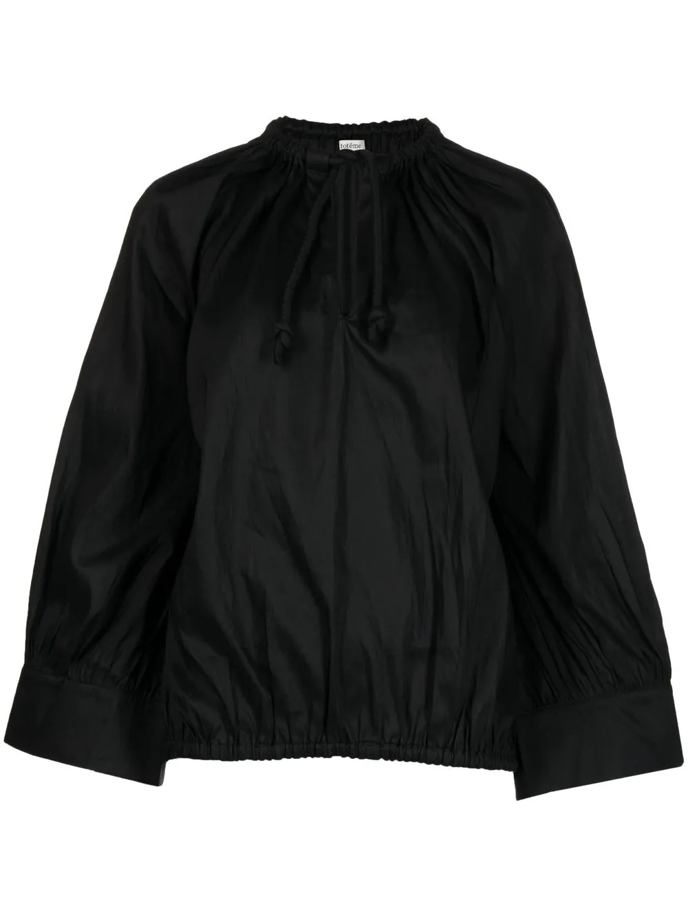 

TOTEME rope-detail long-sleeve blouse - Black