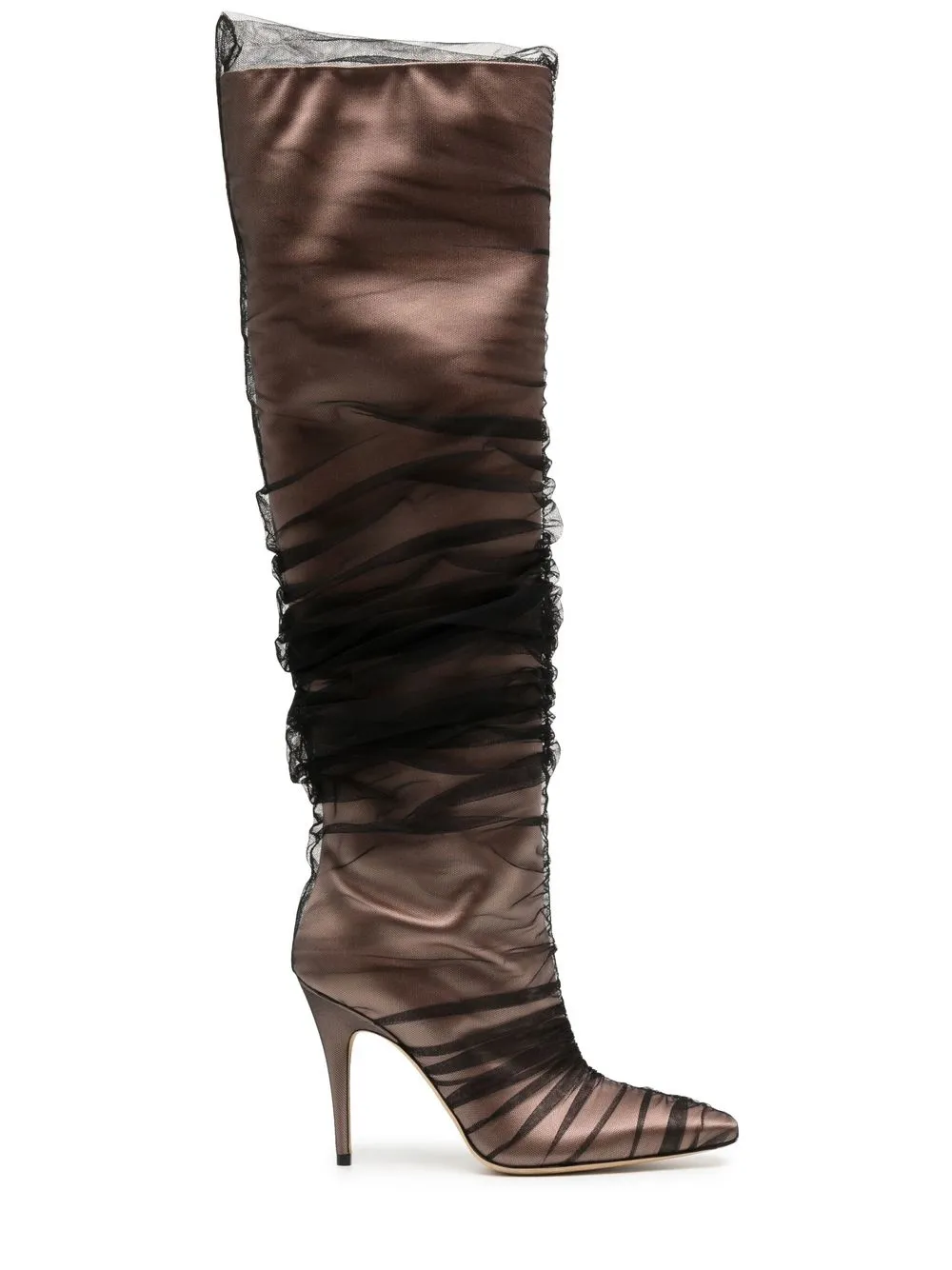 OFF-WHITE C/O JIMMY CHOO ELISABETH 100 TULLE BOOTS