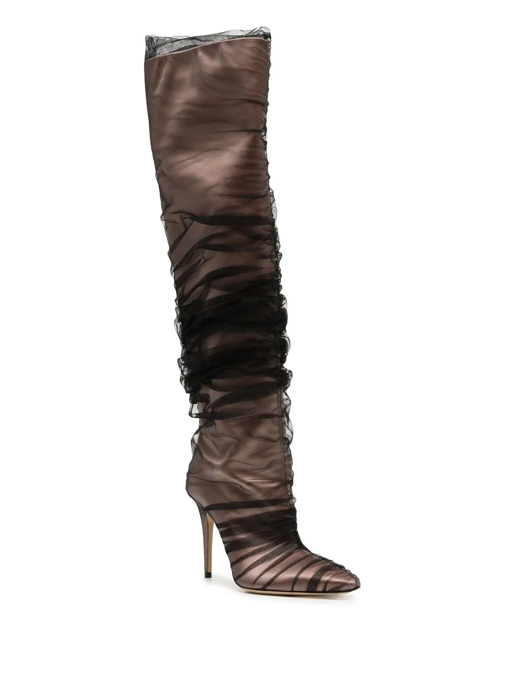 Off-White C/O Jimmy Choo Elisabeth 100 laarzen van tule - Roze