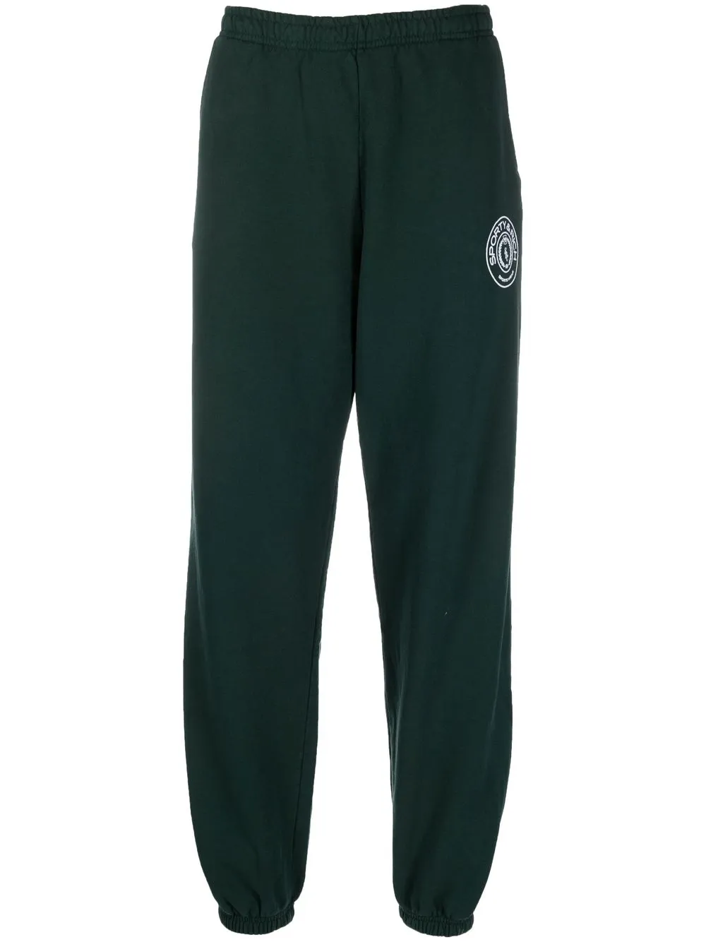 

Sporty & Rich logo print cotton track pants - Green