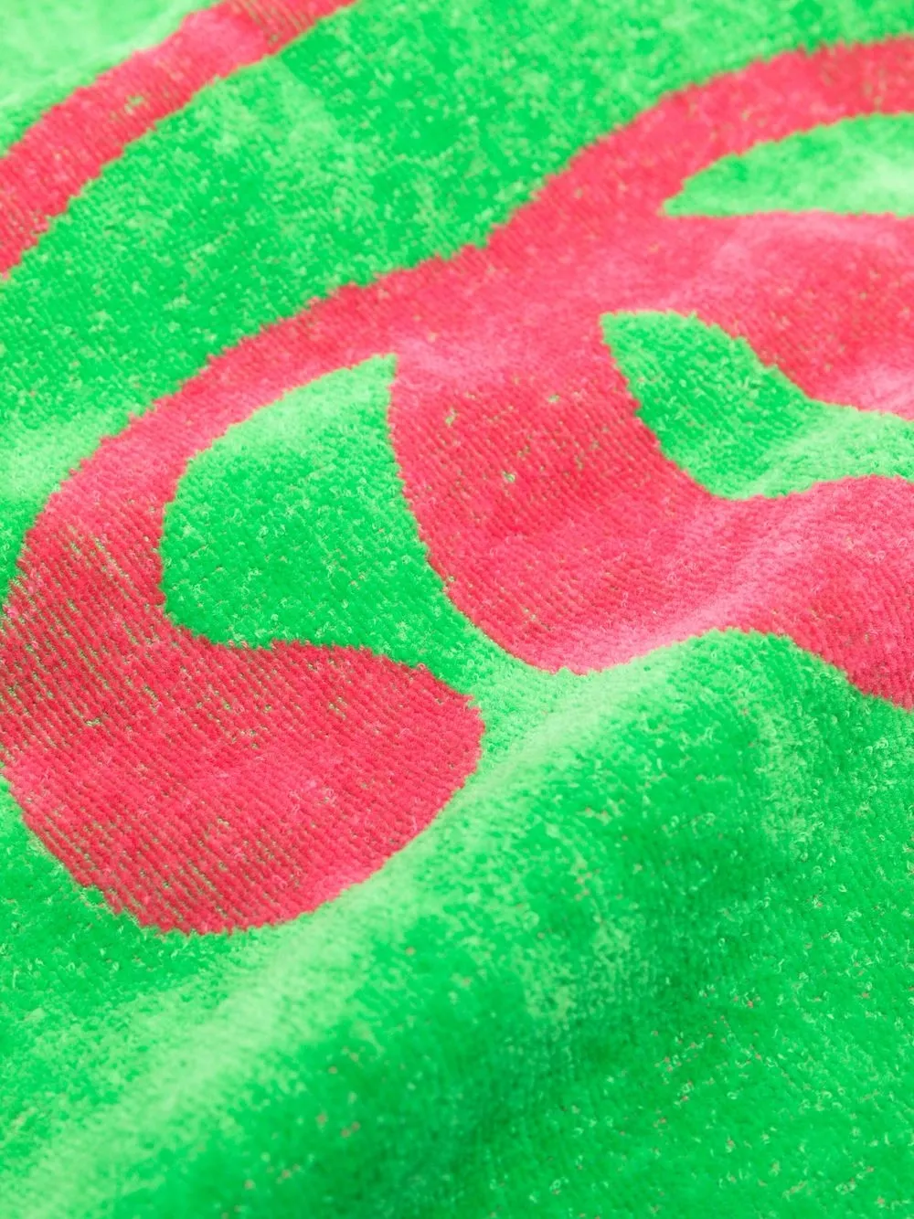 Moschino Strandhanddoek met logoprint - Groen