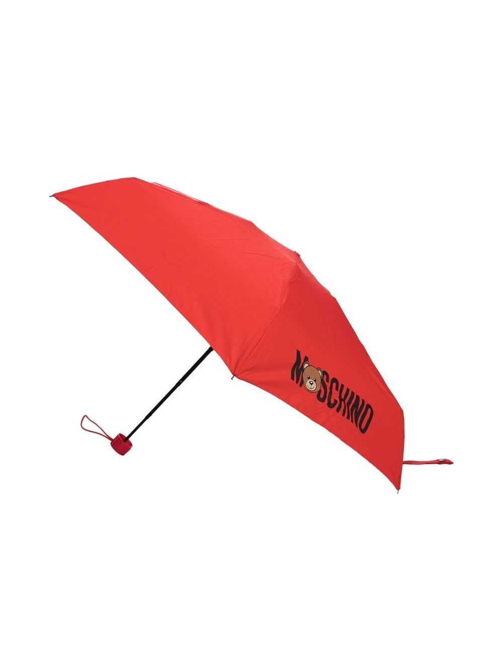 Shop Moschino Logo-print Six-panel Umbrella In Red