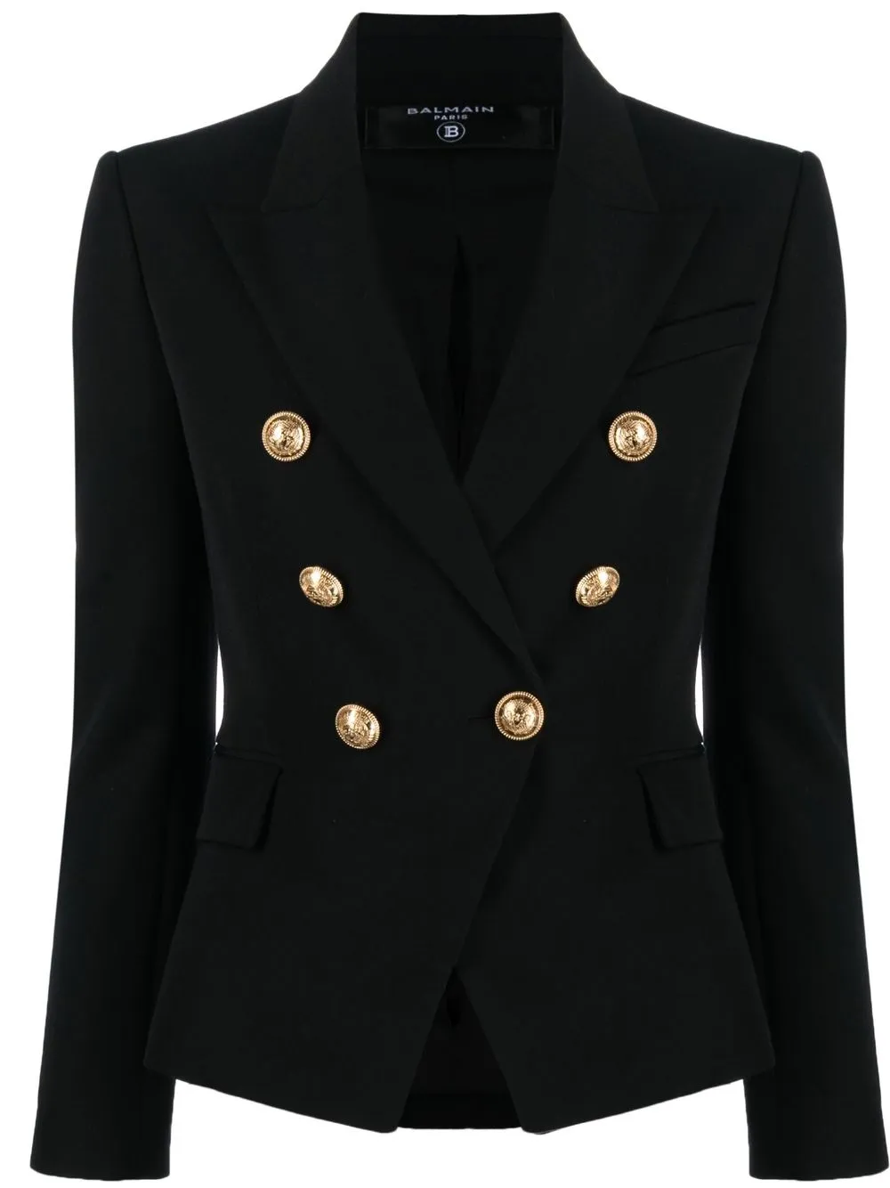 

Balmain double-breasted wool blazer - Black