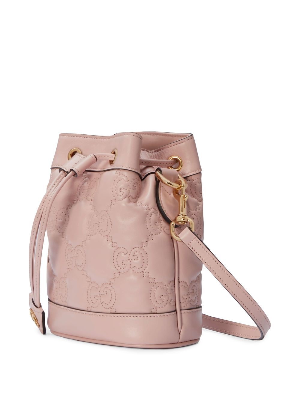 Shop Gucci Gg Matelassé Bucket Bag In Pink