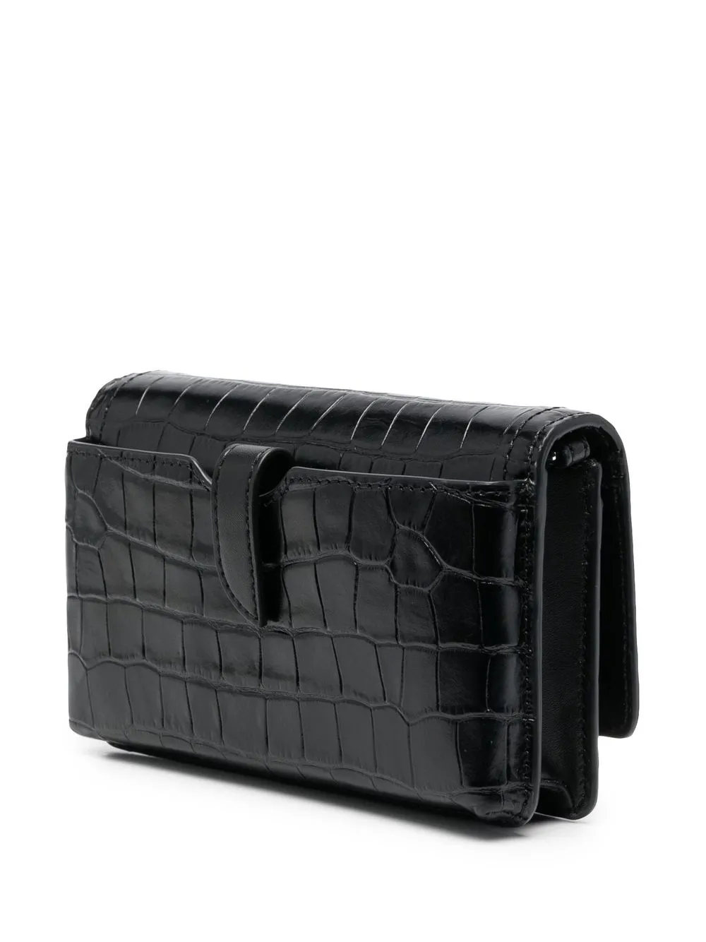 Michael Kors Croco-embossed Logo-plaque Crossbody Bag In Black | ModeSens