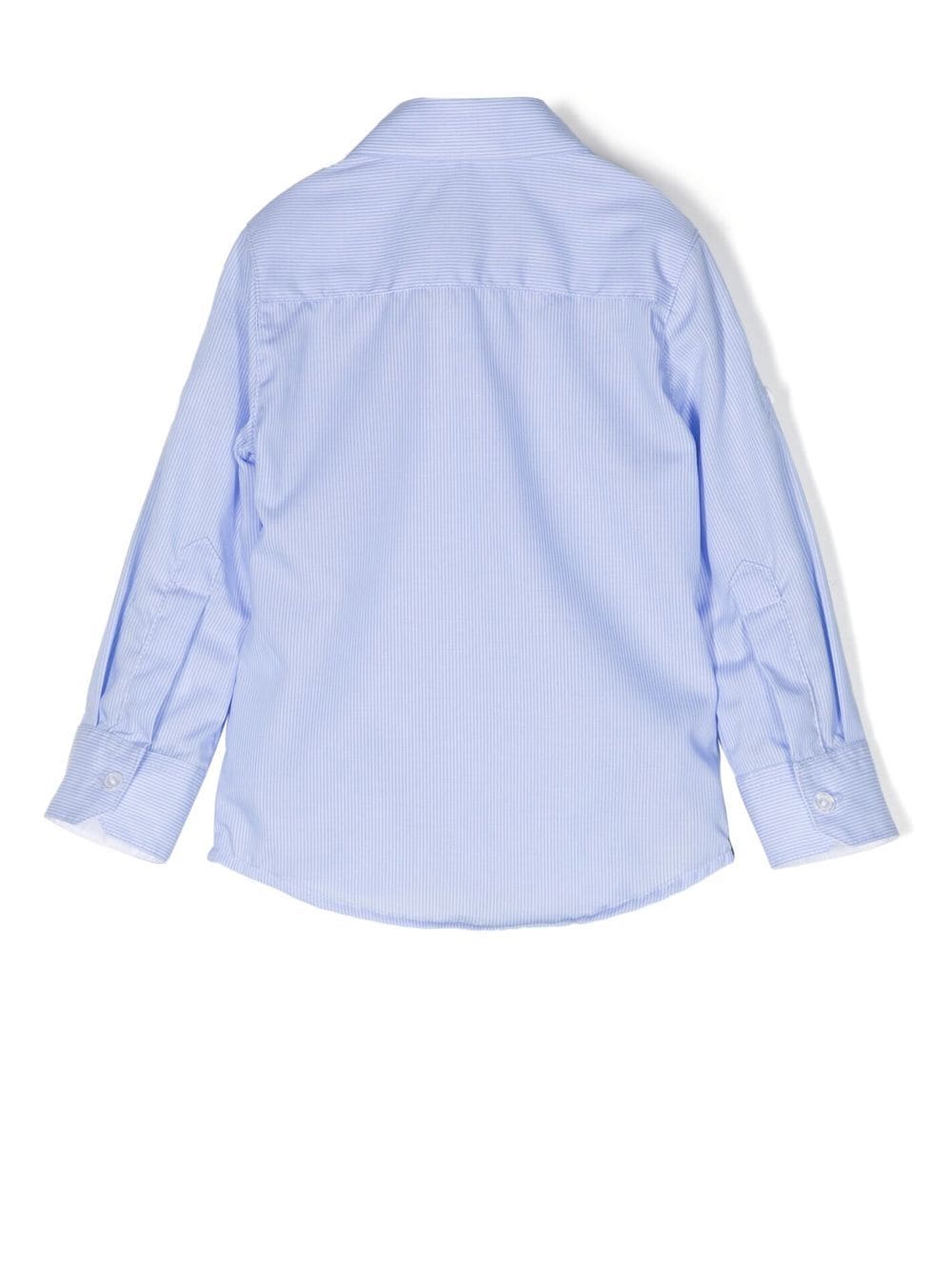 Shop Lapin House Striped Long-sleeve Shirt In Blue