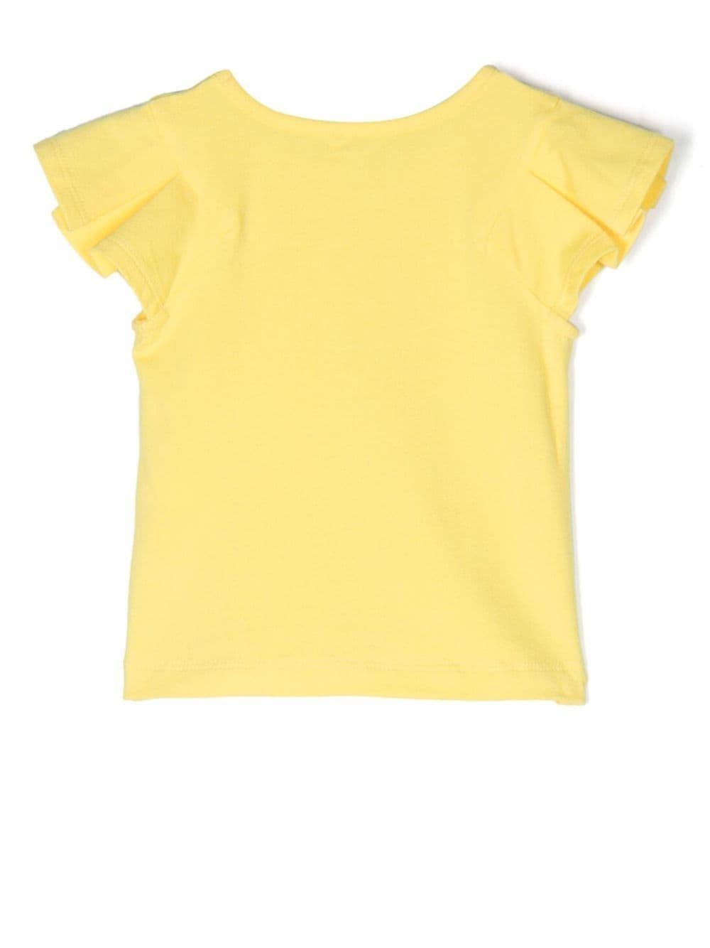 Shop Lapin House Logo-print Detail T-shirt In Yellow