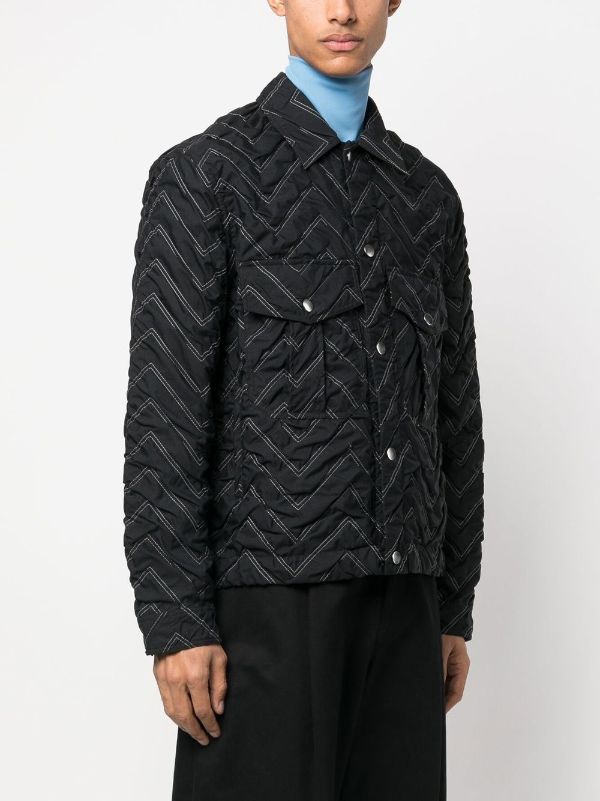 Song For The Mute zig-zag Quilted Lightweight Jacket - Farfetch