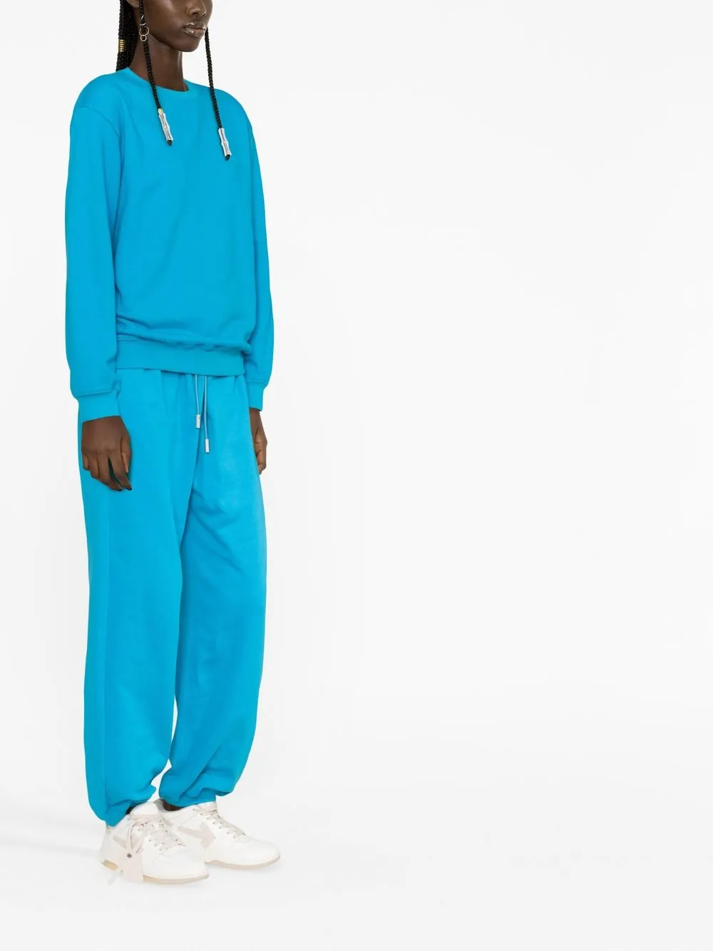 Off-white Diag-stripe Print Sweatshirt In Blue
