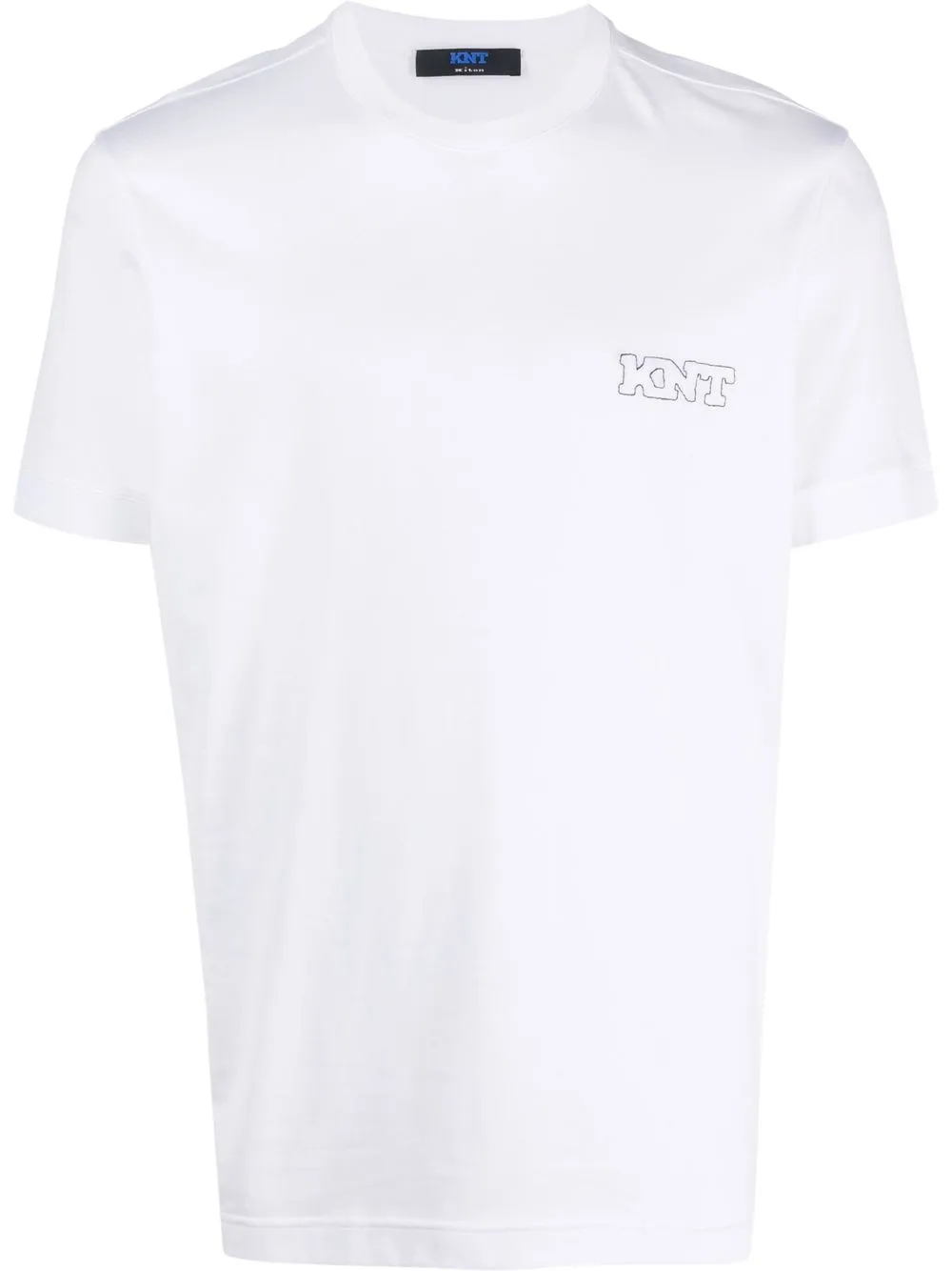 

Kiton logo-embroidered cotton T-shirt - White