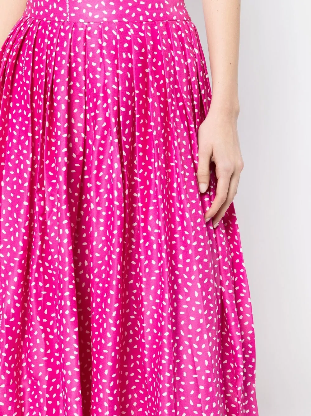 Off-white Printed Pleated Trousers In Pink