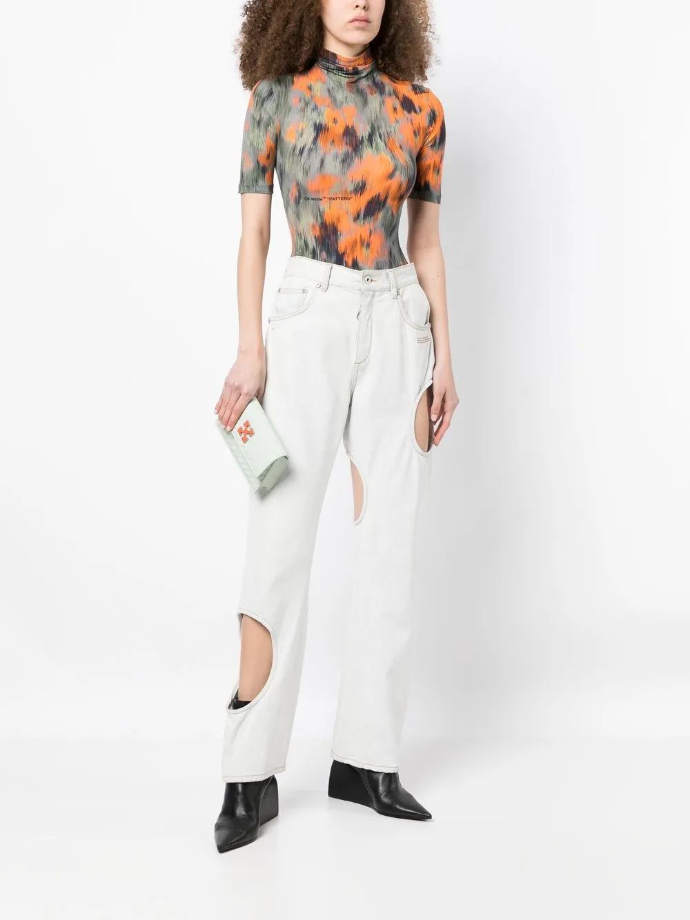 OffWhite Arrowsmotif Quilted Clutch Bag Farfetch