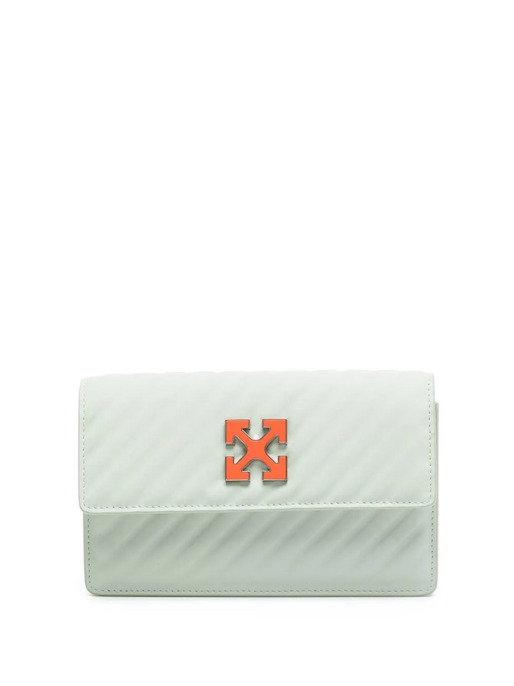 

Off-White Arrows-motif quilted clutch bag - Green