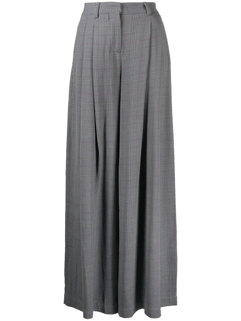 

Off-White checked wide-leg trousers - Grey