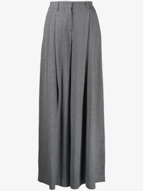 Off-White checked wide-leg trousers