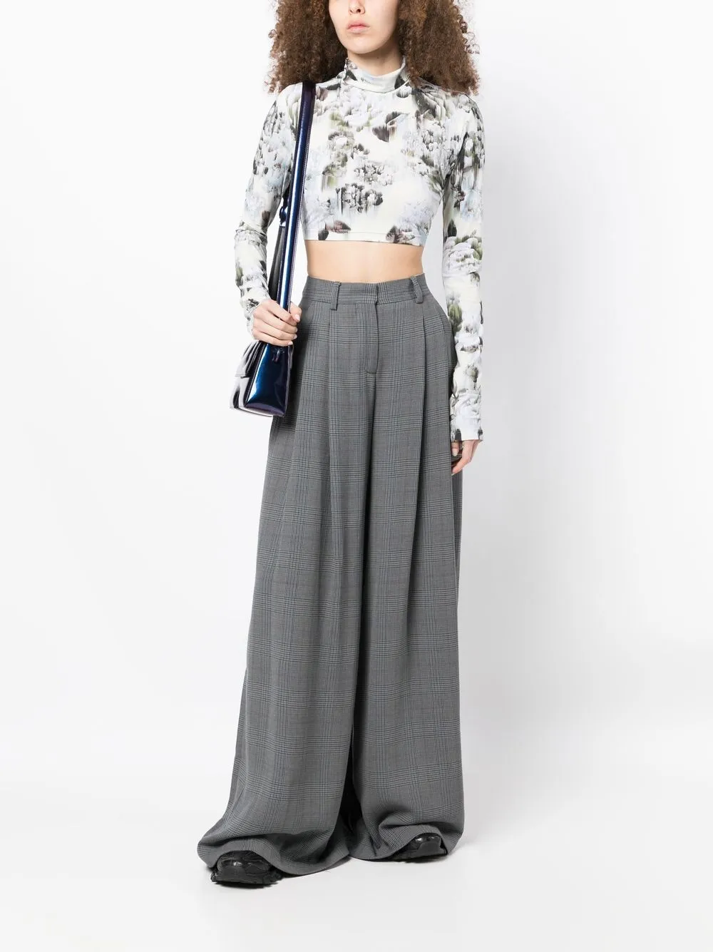 Off-White Broek met wijde pijpen - Grijs