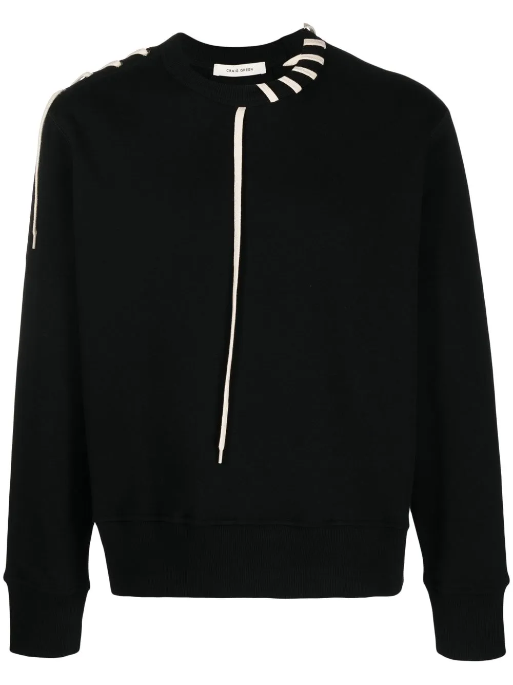 

Craig Green lace-up detail sweatshirt - Black