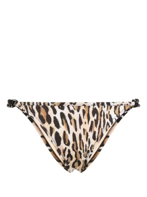 Moschino bikini bottom con estampado de leopardo