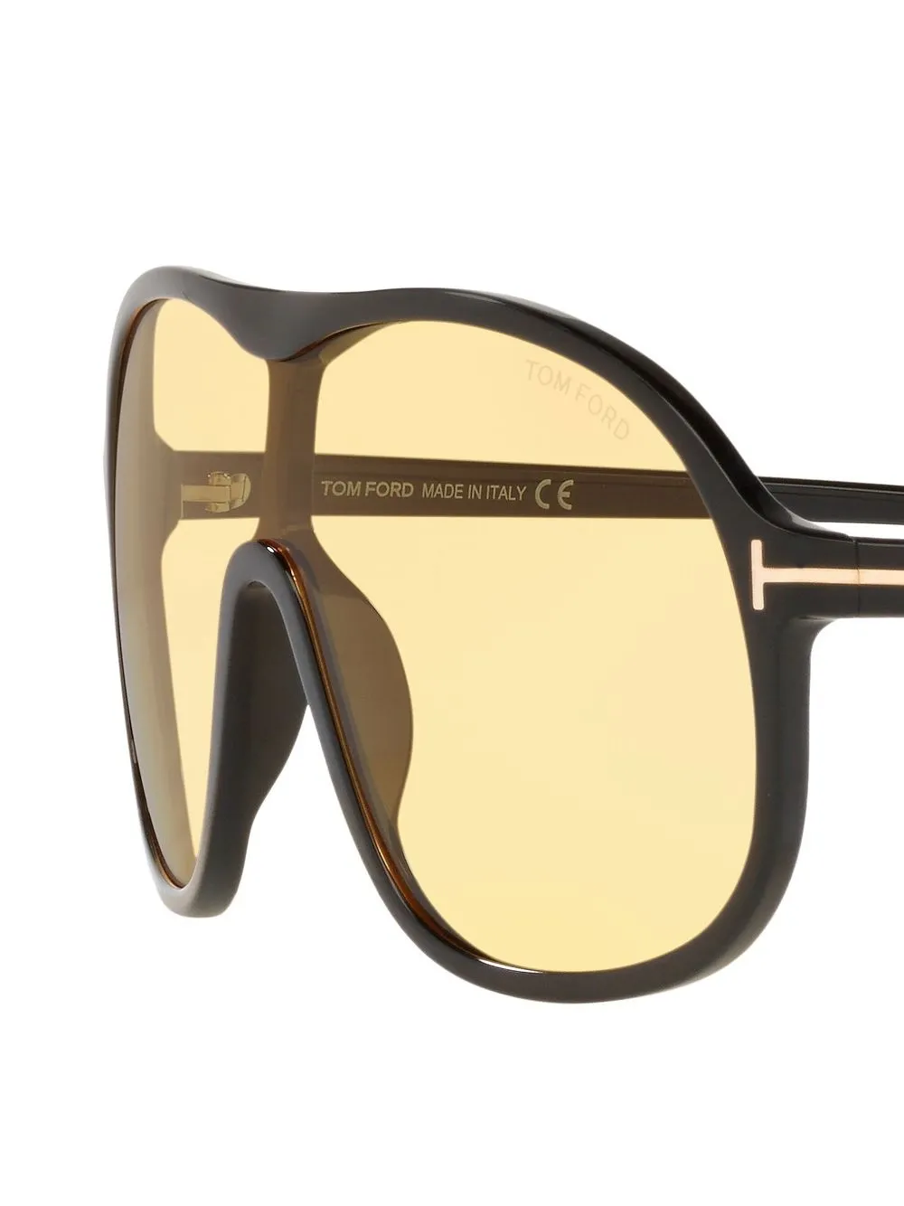 Tom Ford Eyewear Ft0964 Oversized Pilot Frame Sunglasses Black Farfetch