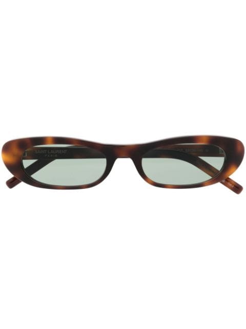 Saint Laurent Eyewear SL 557 slim tortoiseshell sunglasses