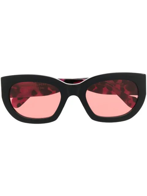 Retrosuperfuture lentes de sol con armazón redonda estilo carey