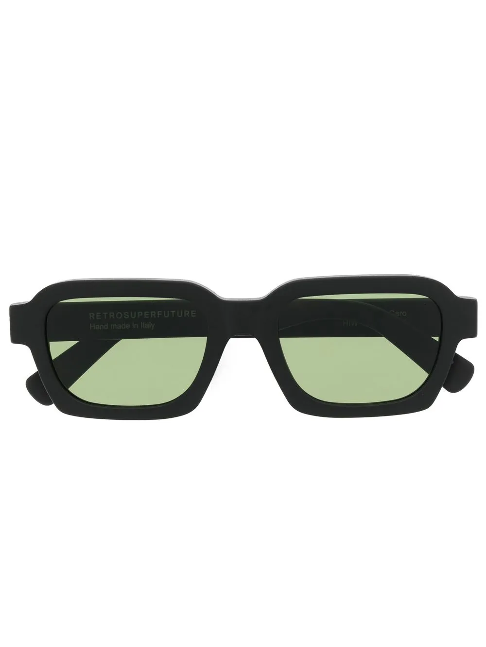 

Retrosuperfuture lentes del sol con armazón cuadrada y logo estampado - Negro