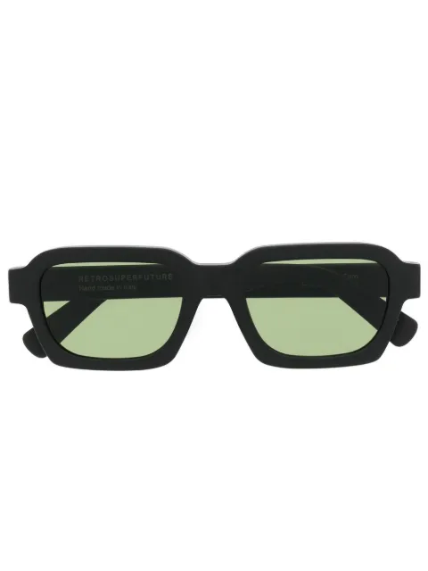 Retrosuperfuture logo-print rectangle-frame sunglasses