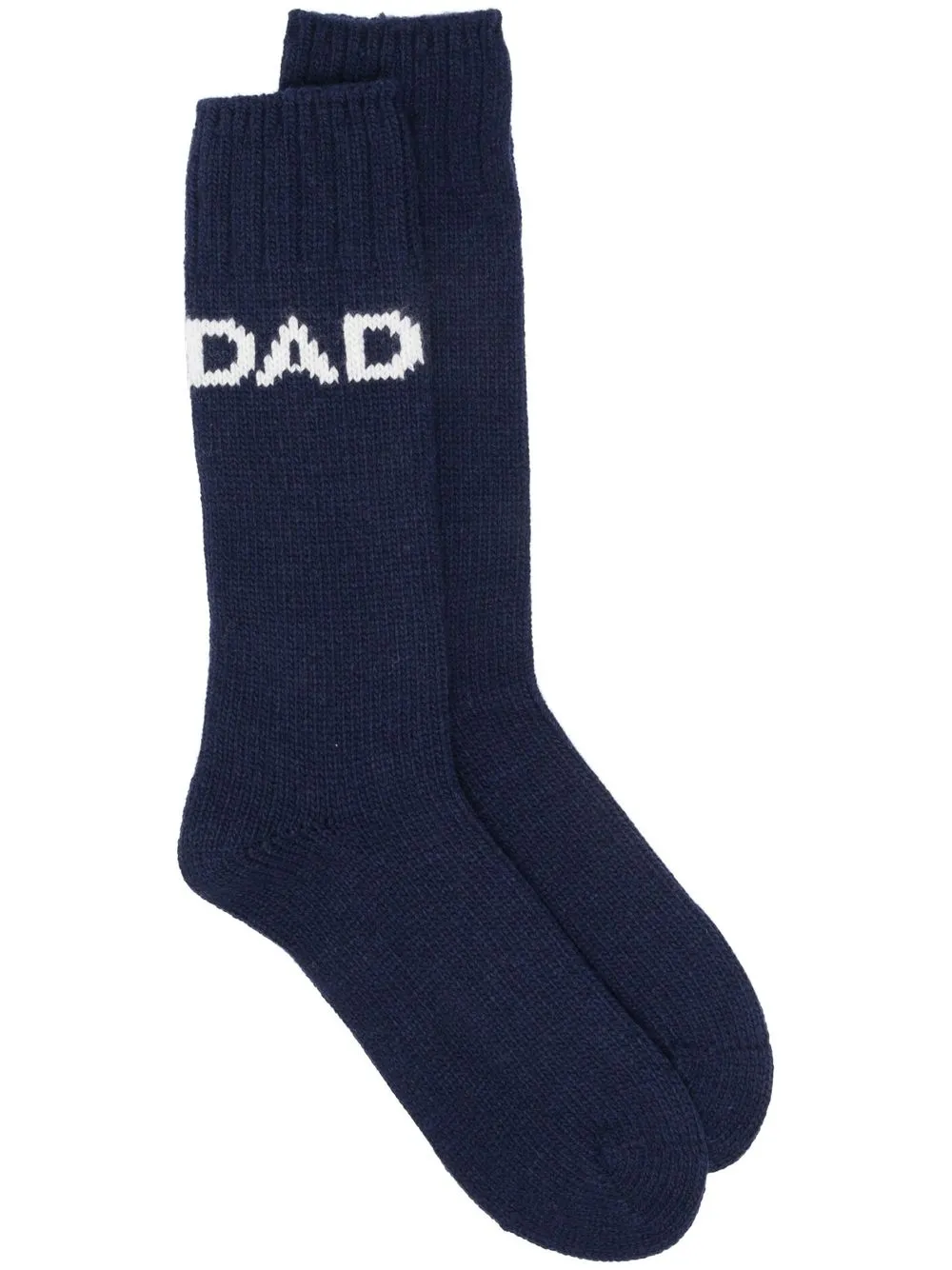 

Ron Dorff intarsia-knit logo socks - Blue