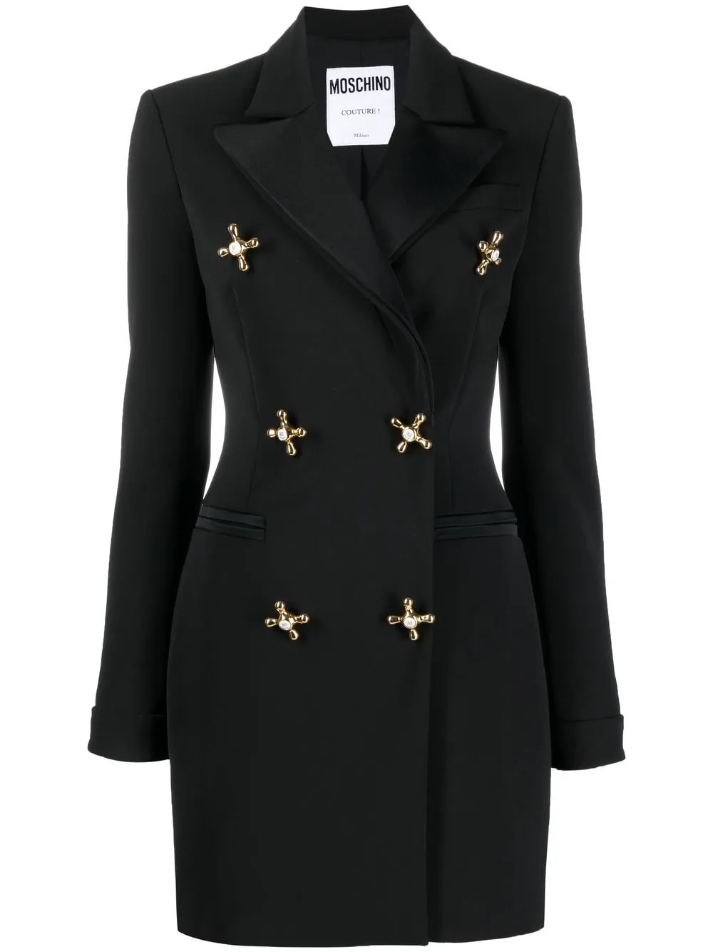 

Moschino Robe-Manteau Faucet-detail dress - Black