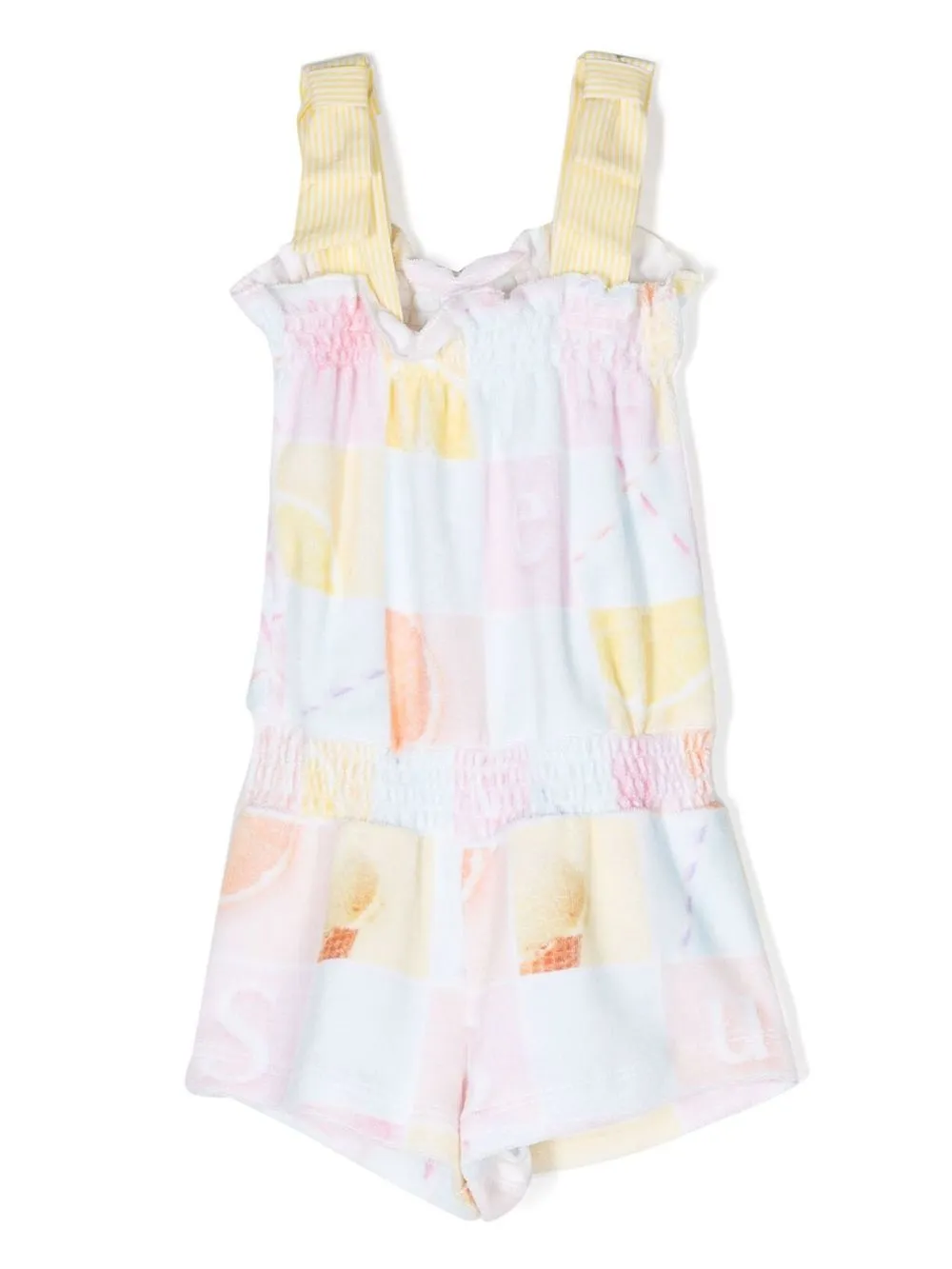 

Lapin House graphic-print elasticated romper - Pink