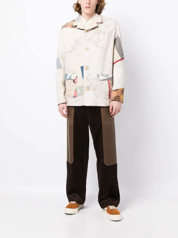 【NOAH】パッチワークコーデュロイジャケット By Walid Noah パッチワーク ジャケット | ニュートラル | FARFETCH JP