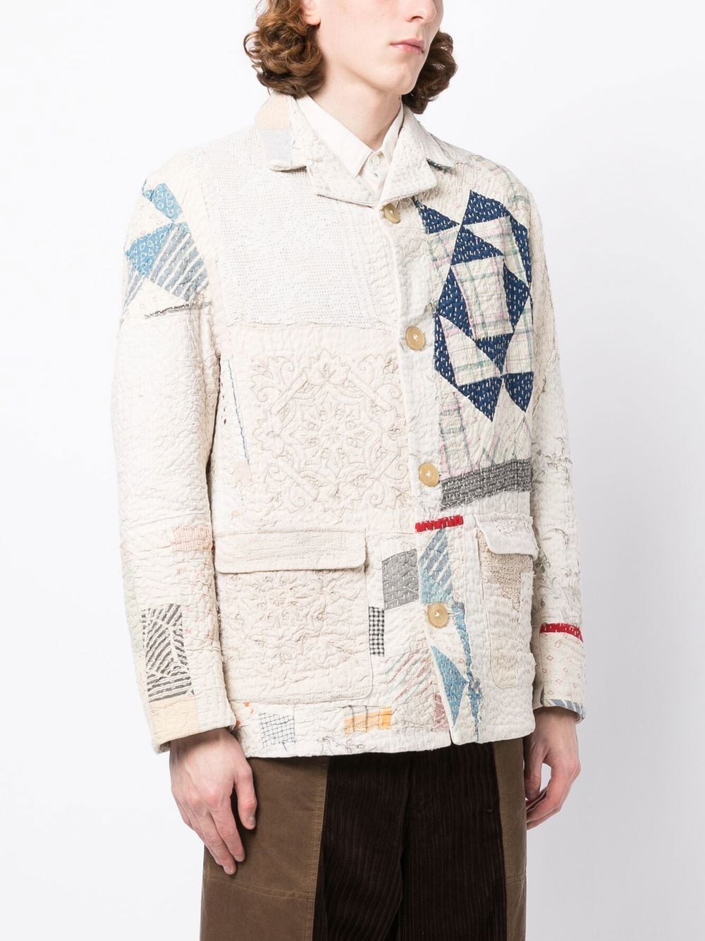 Shop By Walid Patchwork-design Jacket In 白色