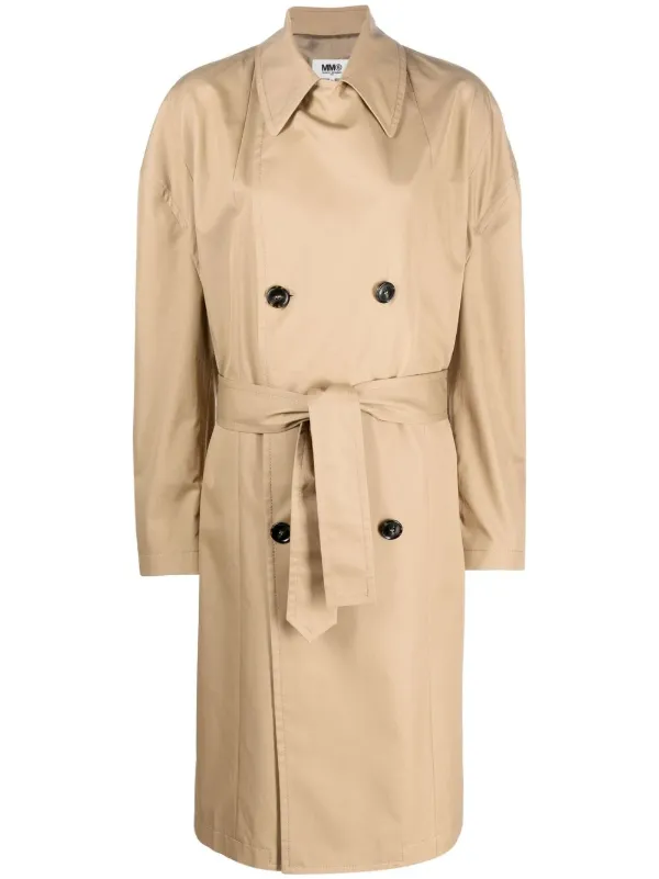 MM6 Maison Margiela Oversize double-breasted Trench Coat - Farfetch